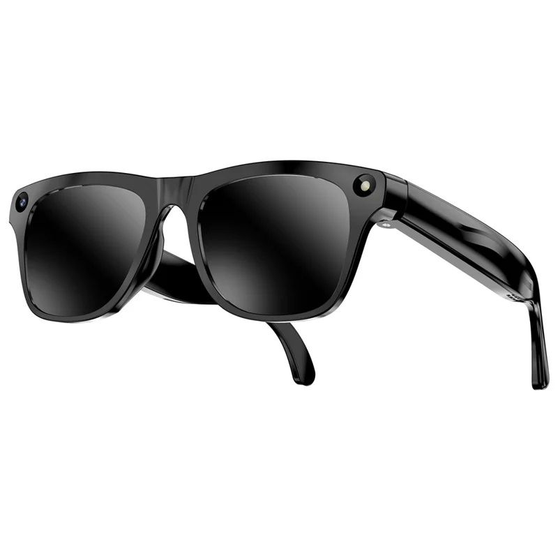xk one pro AI Smart Glasses 8MP HD Camera Bluetooth-compatible Calling Voice Translation Recording Eyewear - Black