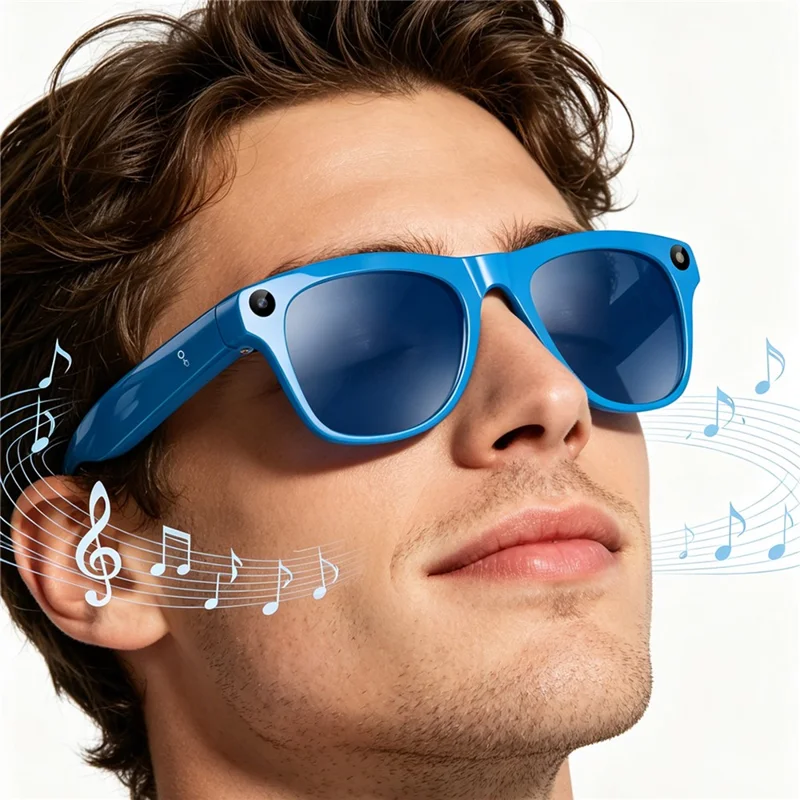 xk one pro AI Smart Glasses 8MP HD Camera Bluetooth-compatible Calling Voice Translation Recording Eyewear - Black