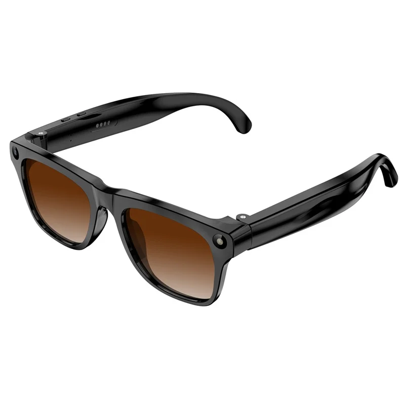 xk one pro AI Smart Glasses 8MP HD Camera Bluetooth-compatible Calling Voice Translation Recording Eyewear - Black