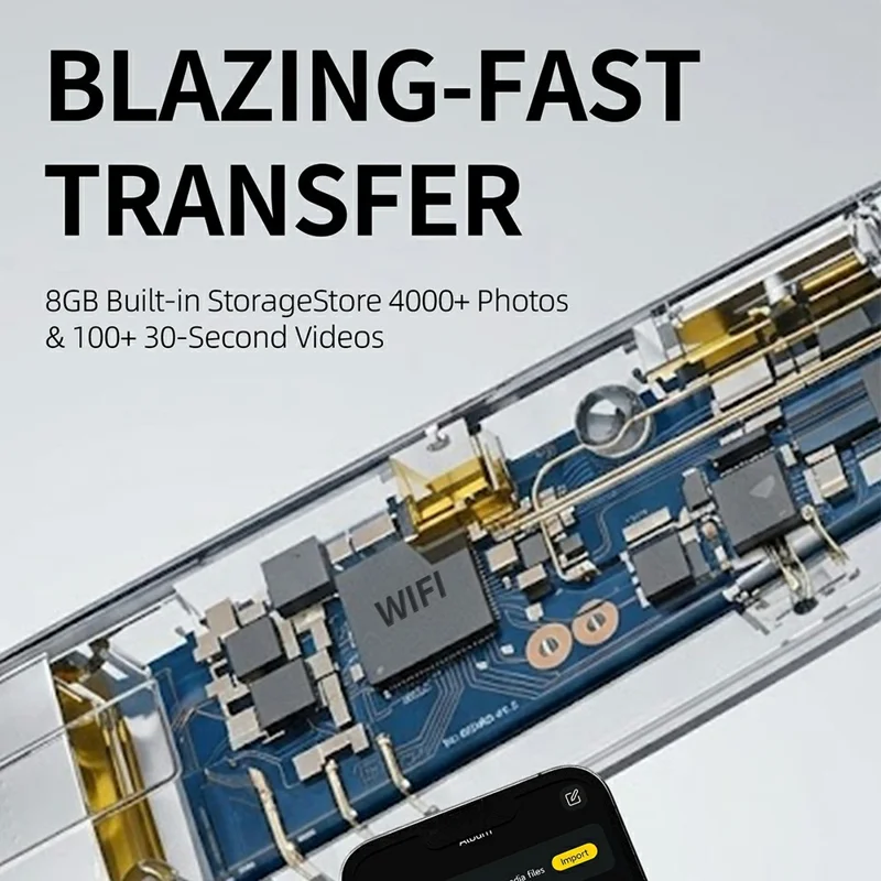 E09B Smart Glasses 8MP Camera 8GB Storage Voice Assistant Metal Half Frame Anti-Blue Light Lens