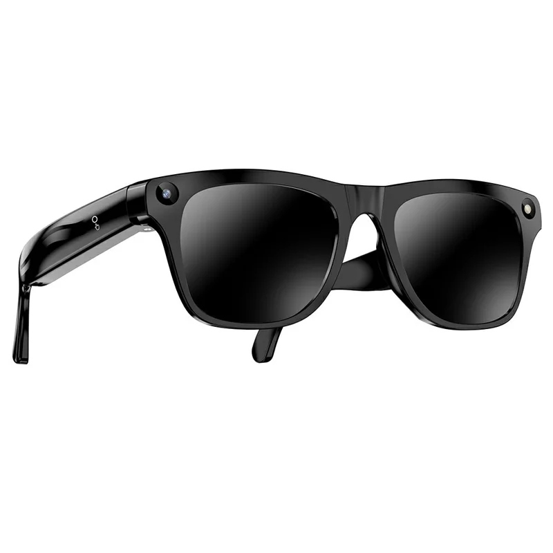 xk one AI Smart Glasses 1080P HD Camera Voice Assistant Wireless Transfer - Black