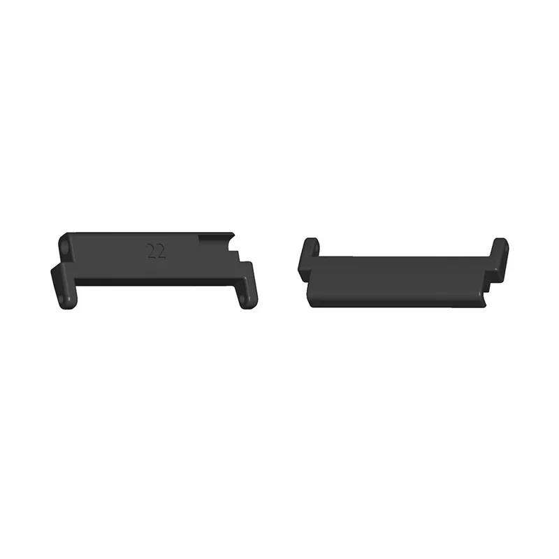 1 Pair 22mm Metal Watch Strap Connector Pin for Huawei / Samsung Watch Band - Black