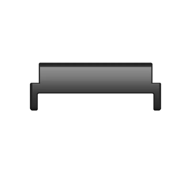 1 Pair 22mm Metal Watch Strap Connector Pin for Huawei / Samsung Watch Band - Black