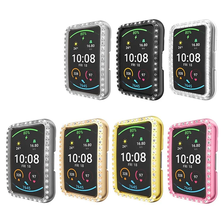 Rhinestone Dekor Hartplastik-Rahmen-Schutzhülle für Huawei Watch Fit