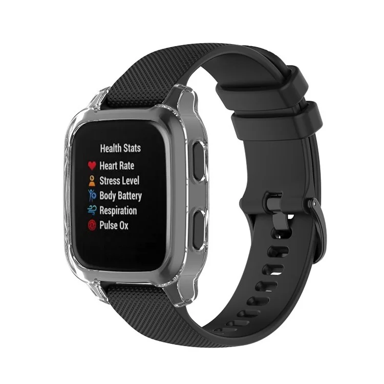 Transparent TPU Protective Shell Cover for Garmin Venu Sq Smart Watch - Transparent