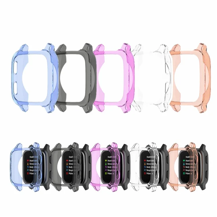 Transparent TPU Protective Shell Cover for Garmin Venu Sq Smart Watch - Transparent