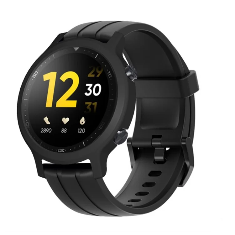 Anti-scratch Hard PC Protective Watch Case Shell for Realme Watch S - Black