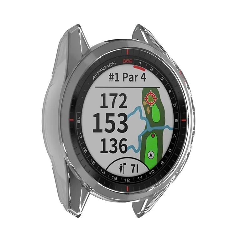 Transparent Flexible TPU Protective Watch Case for Garmin Approach S62 - Transparent