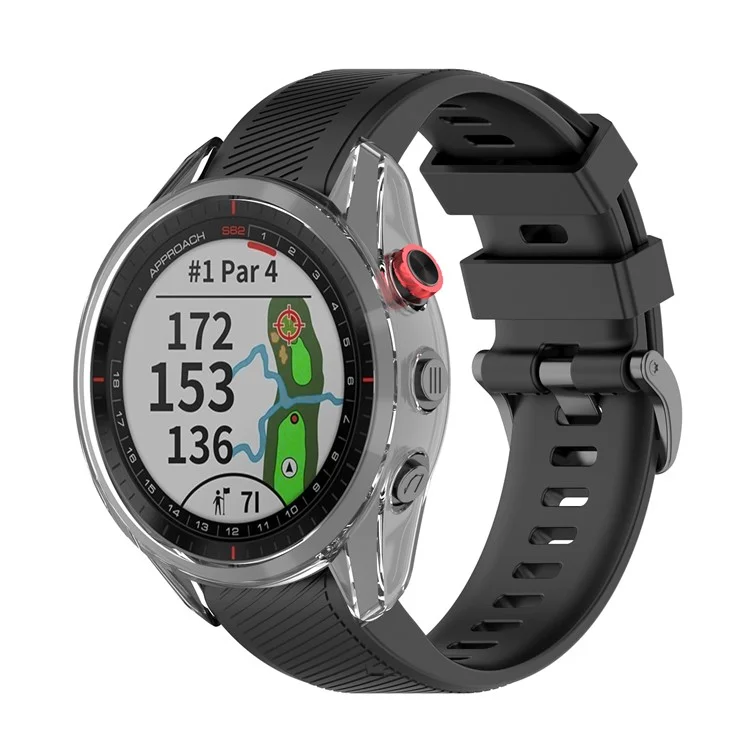 Transparent Flexible TPU Protective Watch Case for Garmin Approach S62 - Transparent