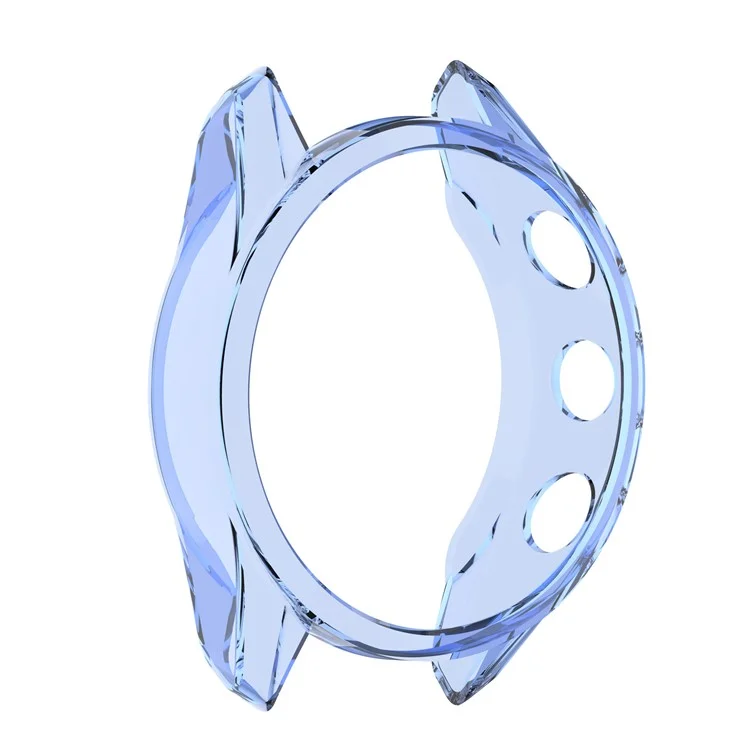 Transparent Flexible TPU Protective Watch Case for Garmin Approach S62 - Blue