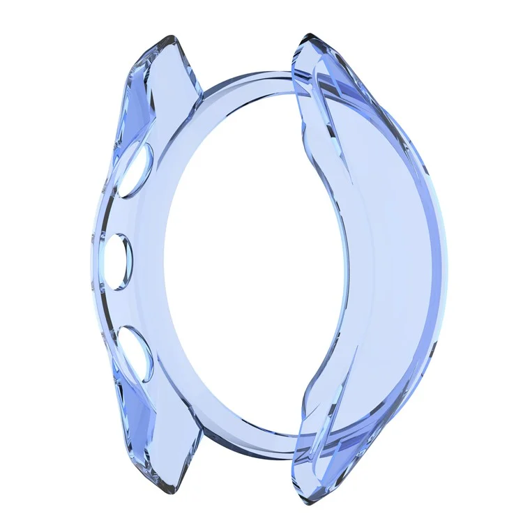 Transparent Flexible TPU Protective Watch Case for Garmin Approach S62 - Blue