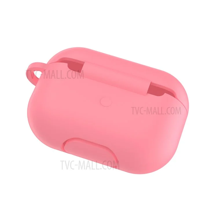 Custodia Protettiva In Silicone Auricolari Senza Fili Auricolare A Colori Solido Per AirPods Pro - Rosa