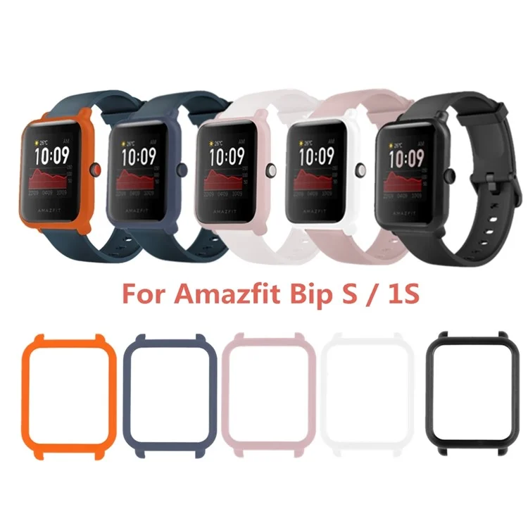 Matte Skin Hard Plastic Watch Frame Cover for Amazfit Lite / Amazfit Bip S/Bip 1S - Black
