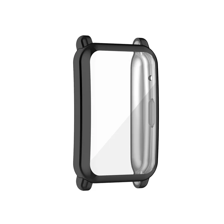 Full Coverage Electroplating Shockproof TPU Protective Case Frame Cover for Honor Watch ES/HES-B19 - Black