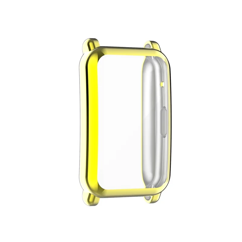 Full Coverage Electroplating Shockproof TPU Protective Case Frame Cover for Honor Watch ES/HES-B19 - Gold