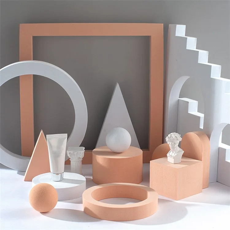 Cilindro di 10*6cm per Fotografia Prop Forma Geometrica Sfondo Ripresa Tavolo Ornamento - Nudo