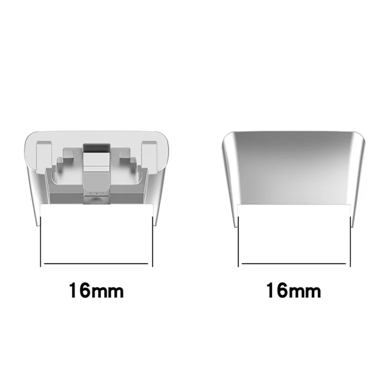 1 Pair Replacement Watch Band Buckle Metal Connectors for Huawei Band 6/Honor Band 6 - Silver