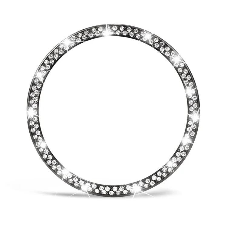Anti -scratch -uhren -lünette Ring Mit Glänzendem Strasssteindekor Für Samsung Galaxy Watch3 45 mm - Schwarz