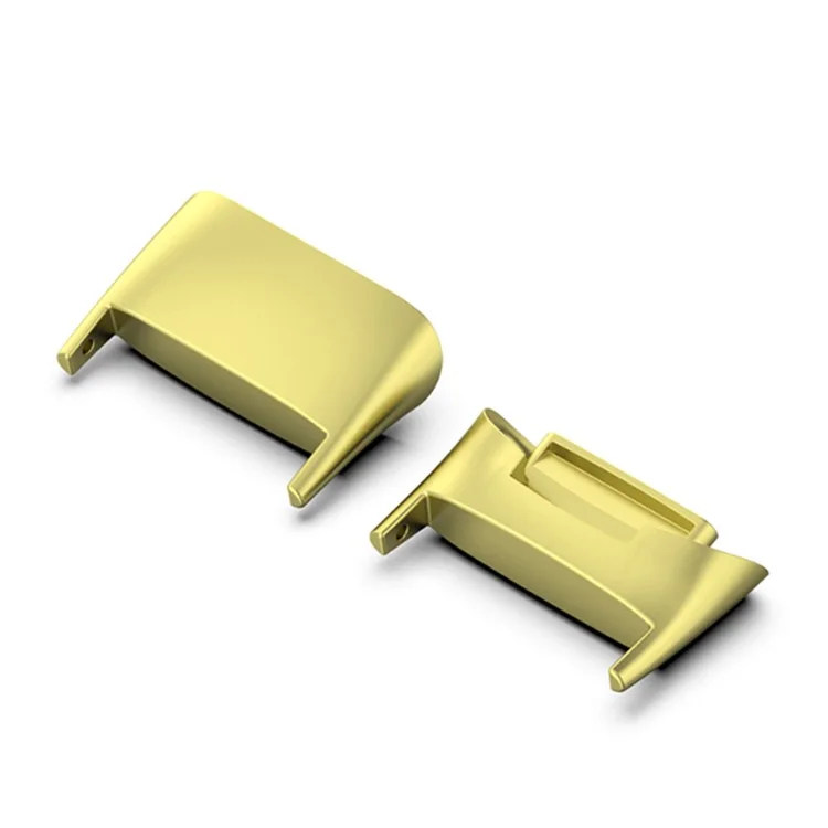 1 Paar Edelstahl-Anschluss-Watchband-Adapter Uhrenarmband Ersatz für Fitbit Charge 5 - Gold