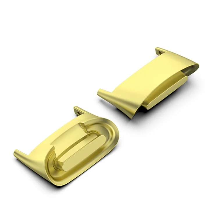 1 Paar Edelstahl-Anschluss-Watchband-Adapter Uhrenarmband Ersatz für Fitbit Charge 5 - Gold