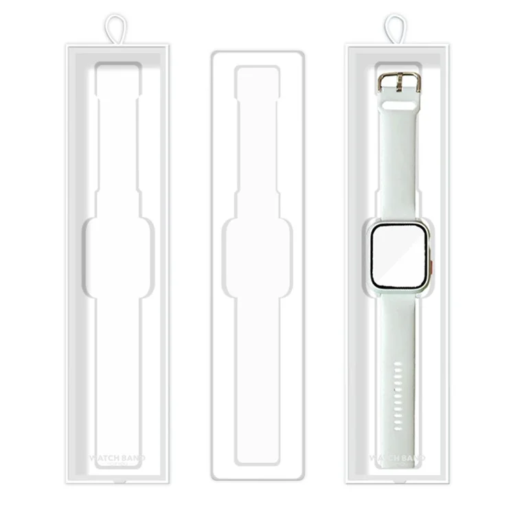 Presente Caixa Retângulo de Pulseira de Relógio de Cartão de PVC para Apple Watch
