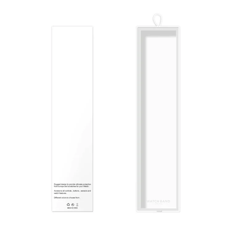 Presente Caixa Retângulo de Pulseira de Relógio de Cartão de PVC para Apple Watch