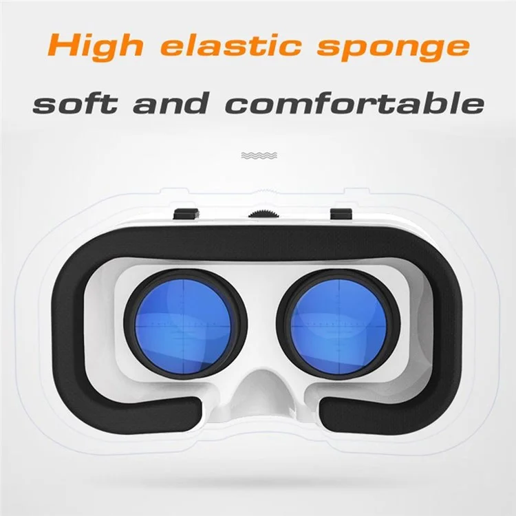 G05A Portable VR Headset Universal Virtual Reality Glasses VR Goggles for 3D Games HD Movies Compatible with 4.7"-6.5'' Mobile Phones (B01 RC Handle Version)