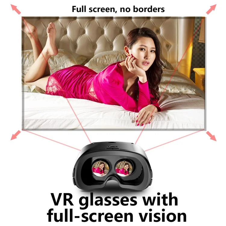 VRG VRGPro X7 VR-Headset Blaulicht 3D-Virtualbrille Kompatibel mit Mobiltelefonen Universelle Virtualbrille für Kinder und Erwachsene