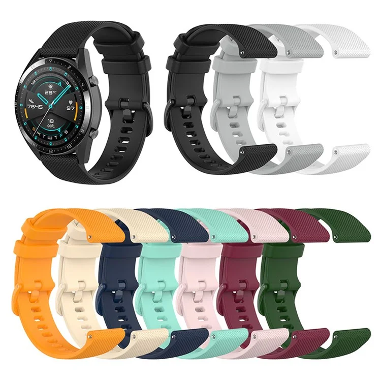 22mm Silicon Watch Band Ersatzriemen Für Huawei Uhren GT -läufer / GT 3 46 mm - Blaugrün