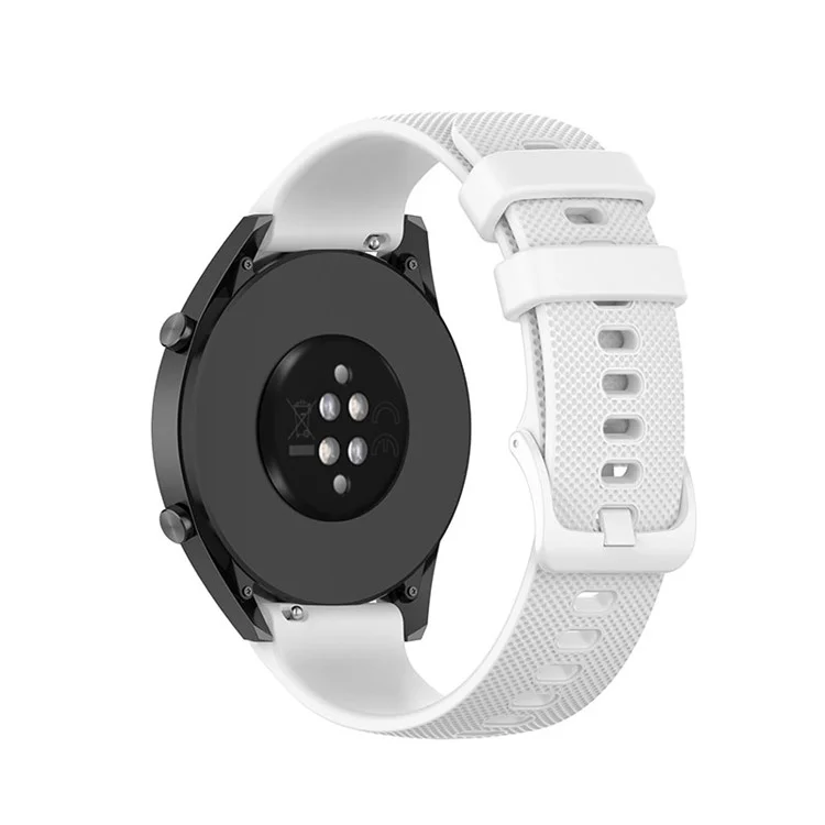 22mm Silicone Watch Band Replacement Strap for Huawei Watch 4 Pro / Watch 2 Pro / Watch GT Runner / GT 3 46mm / Watch GT 3 SE / Honor Watch GS 3i - White