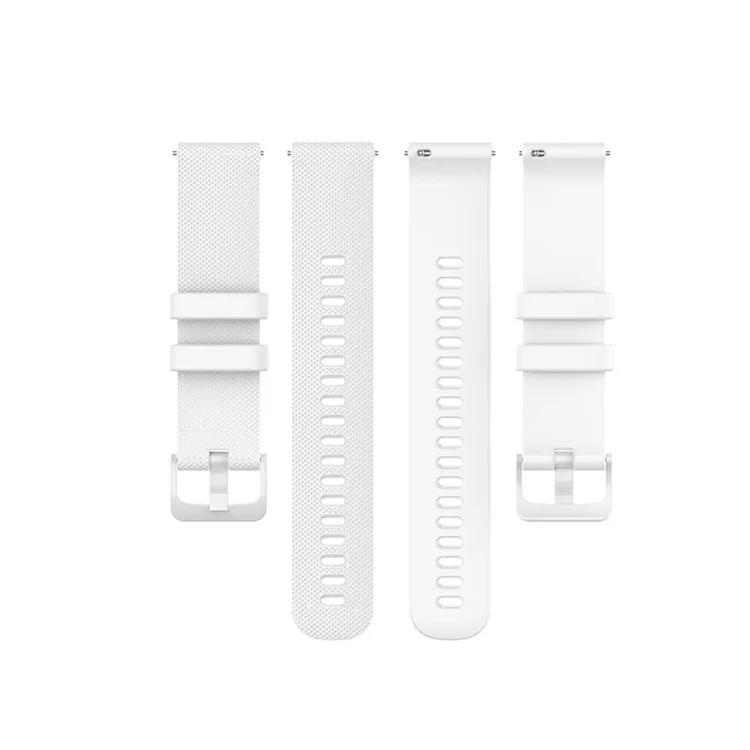 22mm Silicone Watch Band Replacement Strap for Huawei Watch 4 Pro / Watch 2 Pro / Watch GT Runner / GT 3 46mm / Watch GT 3 SE / Honor Watch GS 3i - White