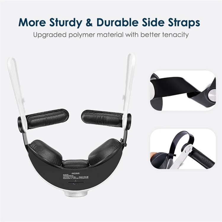 KKCOBVR Rangage de Tête Réglable Confort de Support Amélioré Touch Touche Battre de Batterie Battre Battre Pour Oculus Quest 2 VR