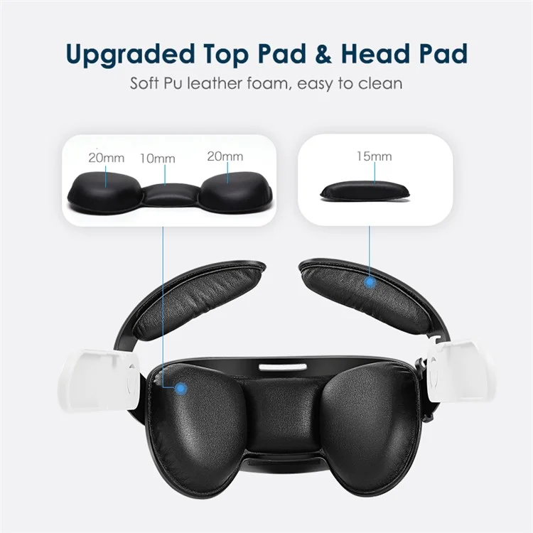 KKCOBVR Rangage de Tête Réglable Confort de Support Amélioré Touch Touche Battre de Batterie Battre Battre Pour Oculus Quest 2 VR
