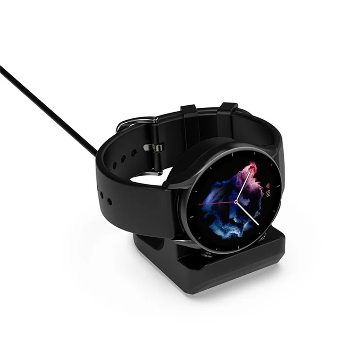 Универсальная Силиконовая Зарядка Подходит Для Huami Gtr3 / GTR2 / T-rex 2 Smart Watch Halger Holder Nonslip Base Charger Station Без Кабеля - Черный