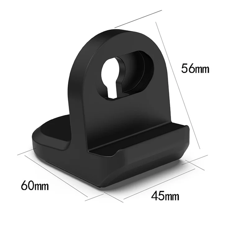 Универсальная Силиконовая Зарядка Подходит Для Huami Gtr3 / GTR2 / T-rex 2 Smart Watch Halger Holder Nonslip Base Charger Station Без Кабеля - Черный