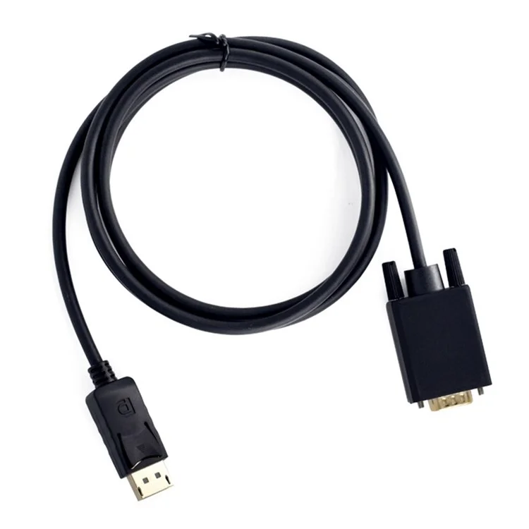 HX114 1.8m DP to VGA Conversion Cable 1080P HD High Speed Cord with Chip