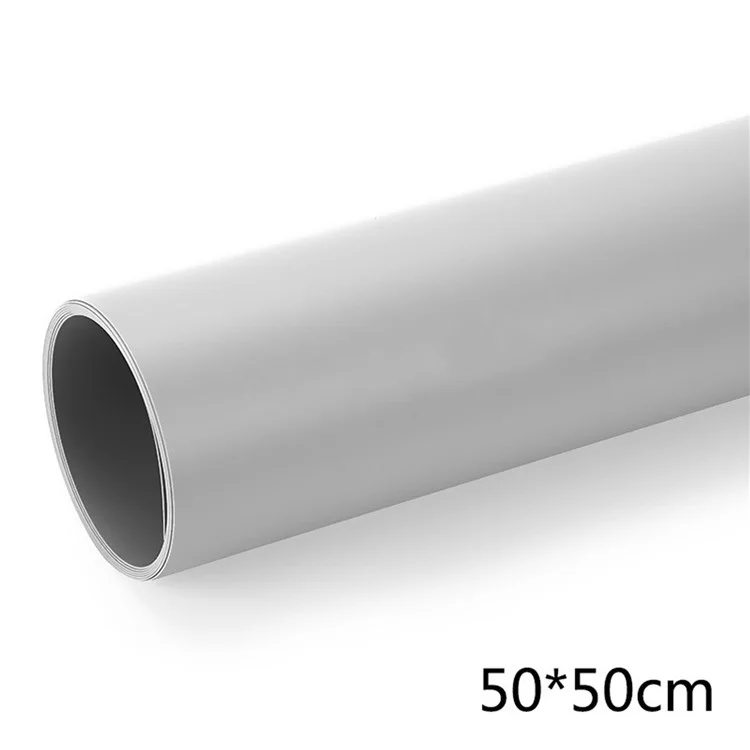 50x50cm de Cor Sólida Matte PVC Fundo de Fotografia Anti-rugas à Prova D'água - Cinza