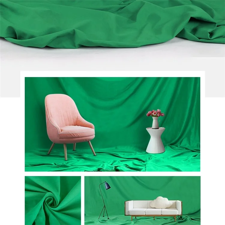 3*2 m Festfarbhintergrund Für Photo Studio Green Screen Chroma Key Fotografie Hintergrund - Grün