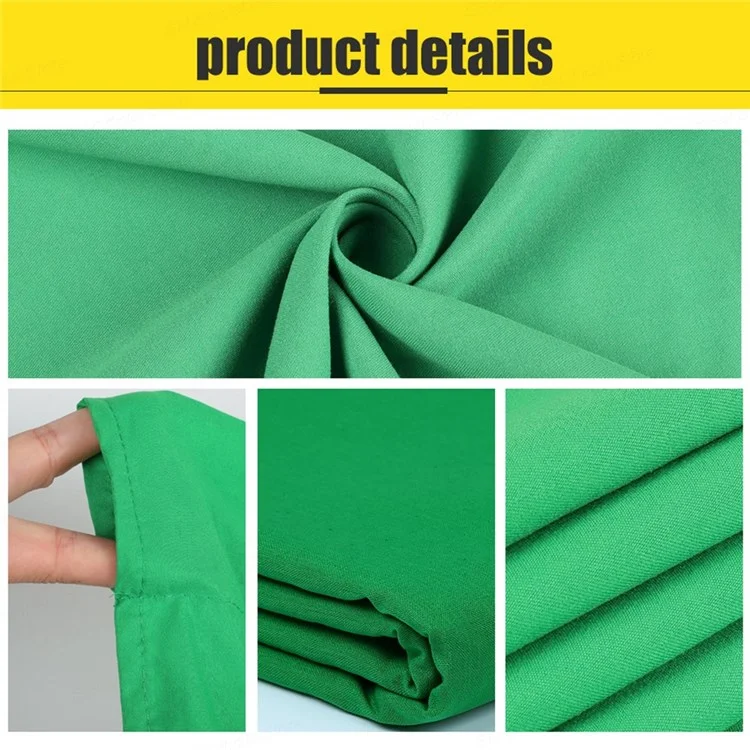 3*2m Fundo Sólido Colorido para Estúdio de Fotografia Green Screen Chroma Key - Verde