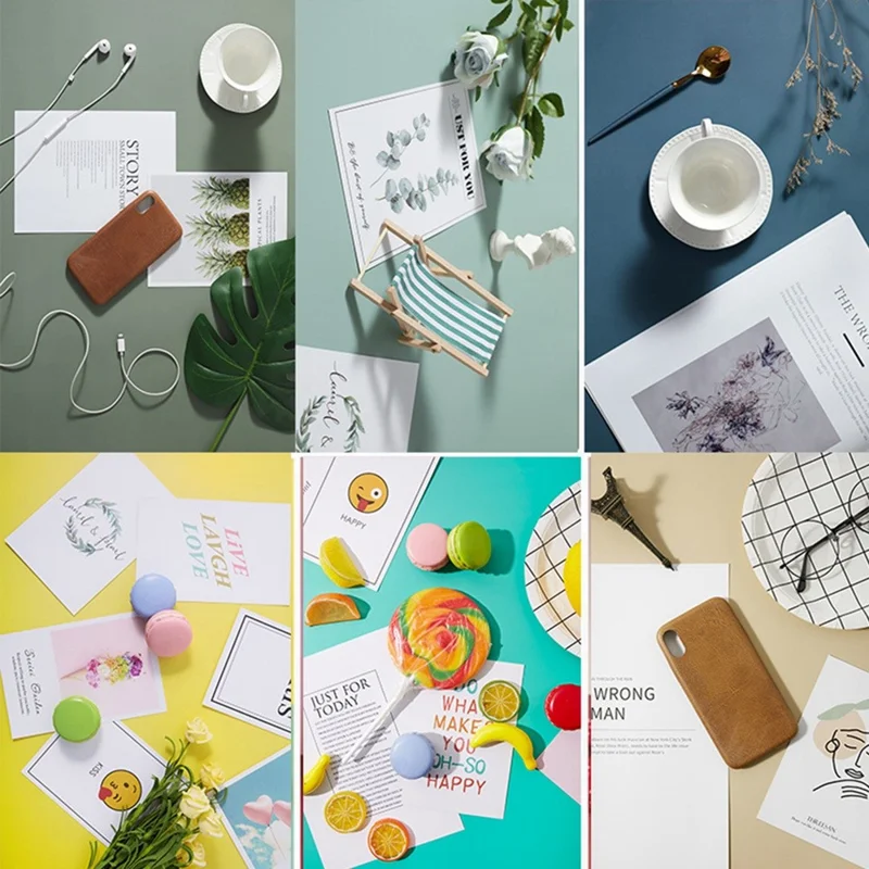 57x87cm Double-Sided Backdrop Photography Background Paper Morandi Pure Color Waterproof Photo Backdrop - 18