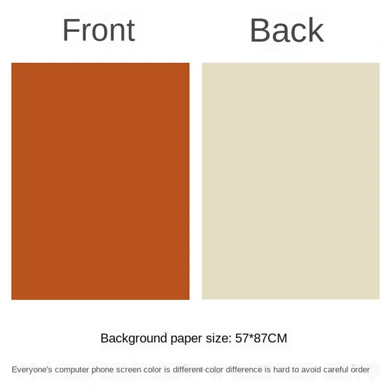 57x87cm Double-Sided Backdrop Photography Background Paper Morandi Pure Color Waterproof Photo Backdrop - 19