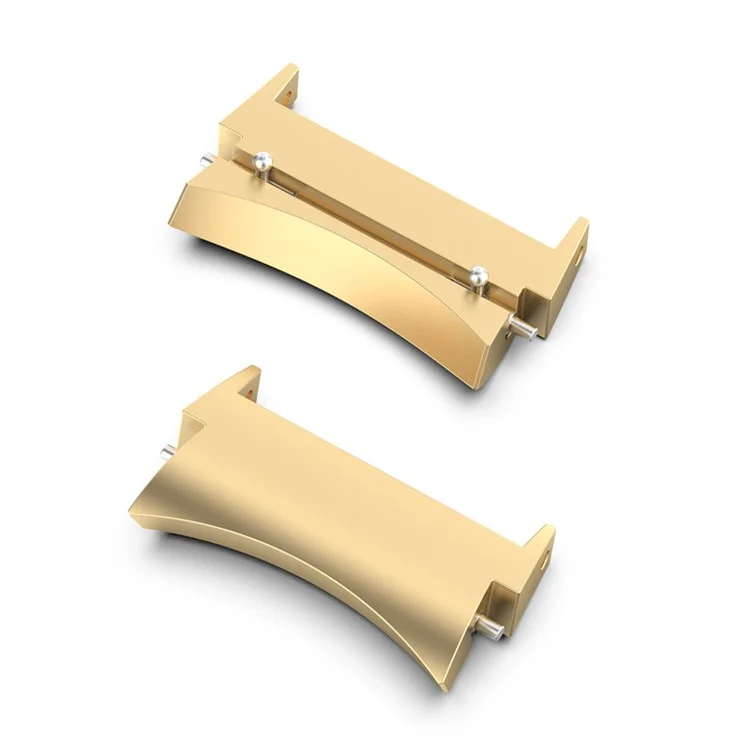 For Samsung Galaxy Watch5 / Watch5 Pro / Watch4 / Watch4 Classic, 1Pair Metal Watch Strap Adapter Watch Band Connector Kit with Spring Bar - Gold