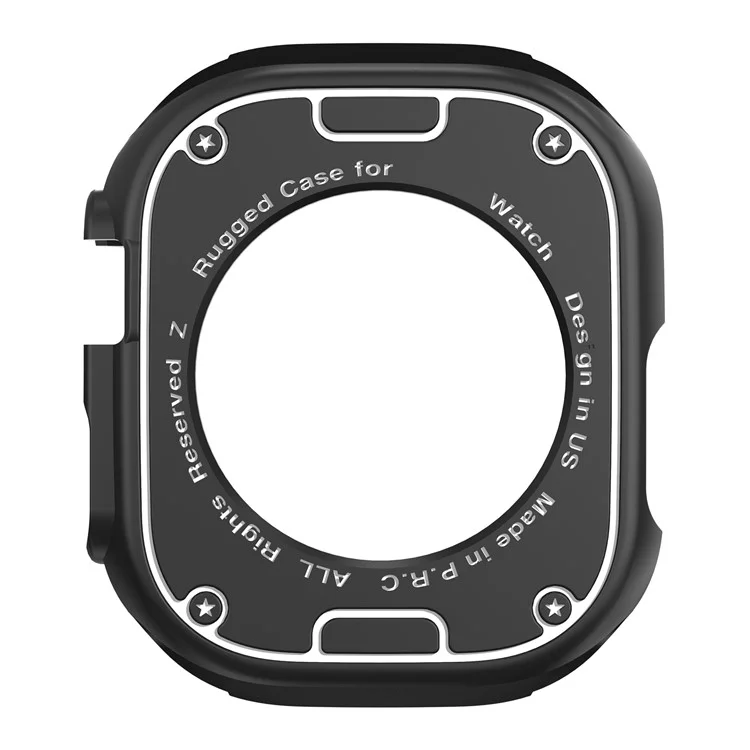 Custodia protettiva per Apple Watch Series 9 / 8 / 7 41mm, antiurto in TPU, cornice nera