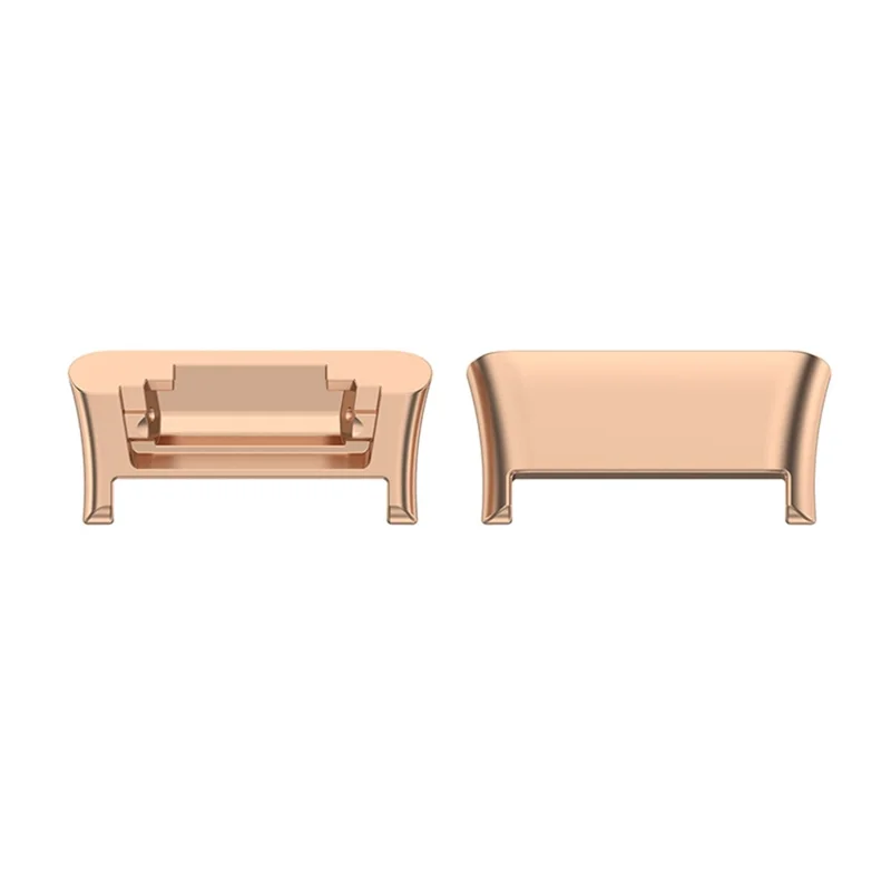 1 Pair Stainless Steel Watch Band Adapter for Oppo Watch Free, Watch Strap Connector Replacement - Rose Gold