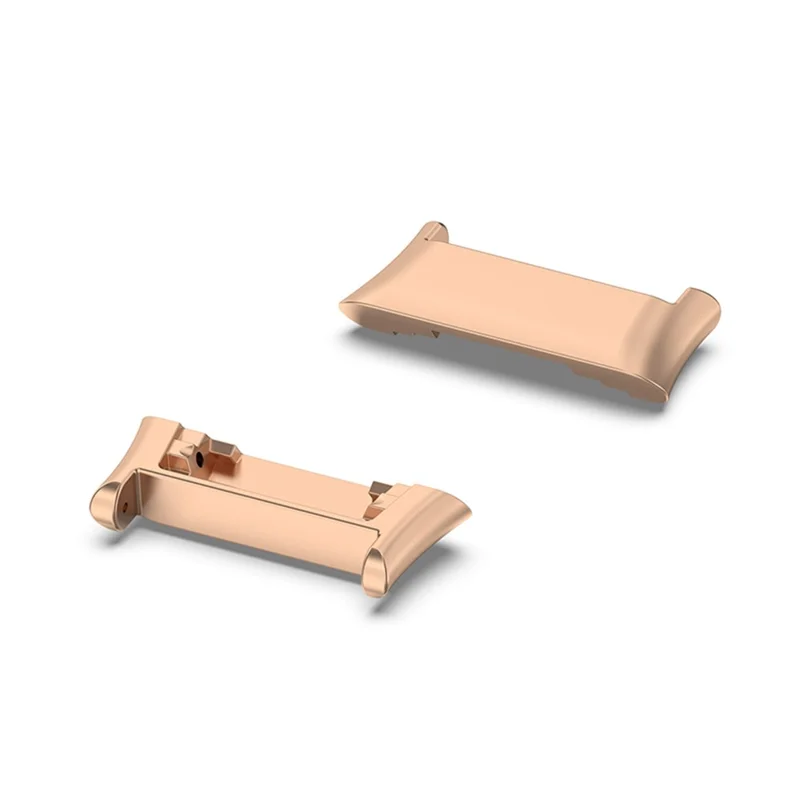 1 Pair Stainless Steel Watch Band Adapter for Oppo Watch Free, Watch Strap Connector Replacement - Rose Gold
