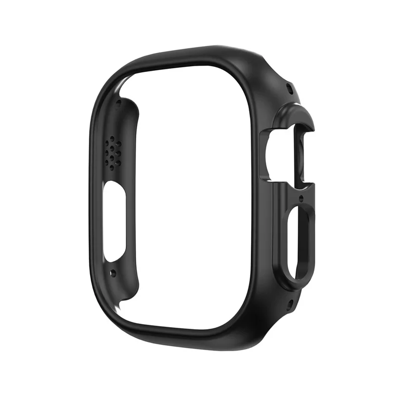 Für Apple Watch Ultra 49mm Smart Watch Case Hard PC Protection Stoßdämpfer Protektorschalenrahmen - Schwarz