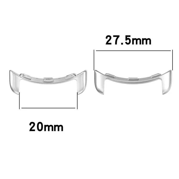 1 Pair Watch Band Adapter for Google Pixel Watch, Zinc Alloy Arc Watch Strap Connector Fits 20mm Strap - Black