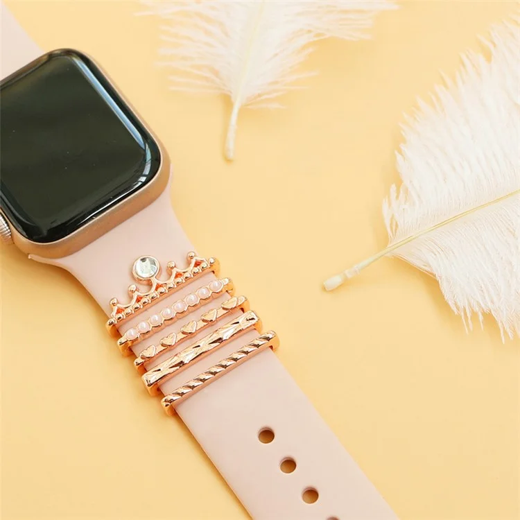 Universal Smart Watch Band Chanms Metal Ciondoli Decorativi Loops Orologi Ornamenti Con Strass Con Strass - Stile G