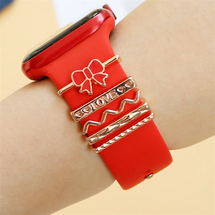 Universal Smart Watch Band Chanms Metal Ciondoli Decorativi Loops Orologi Ornamenti Con Strass Con Strass - Stile G