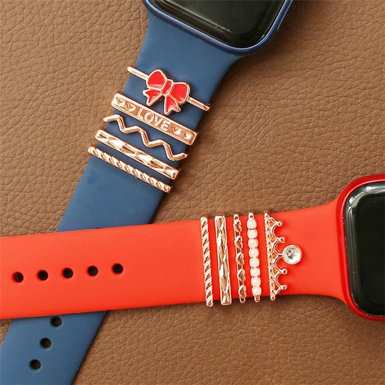 Universal Smart Watch Band Chanms Metal Ciondoli Decorativi Loops Orologi Ornamenti Con Strass Con Strass - Stile G